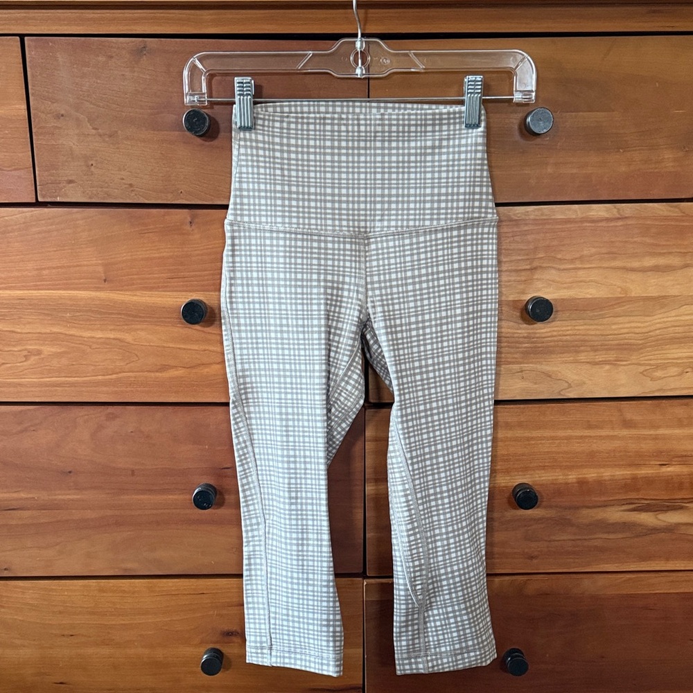 lululemon Align Cropped Plaid High-Waisted Leggings 17" Inseam Size 2